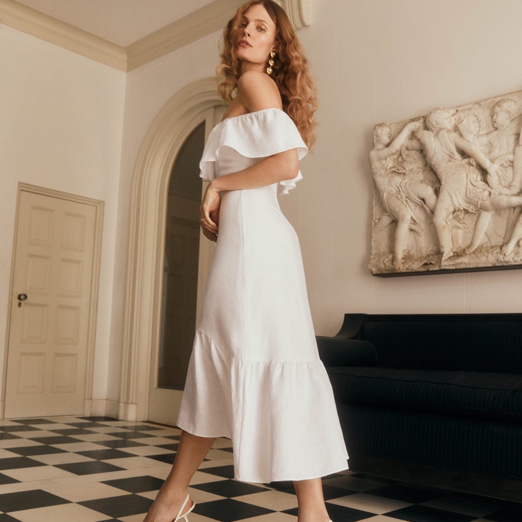 Reformation Baela Linen Dress